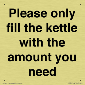 Please only fill the kettle with the amount you need